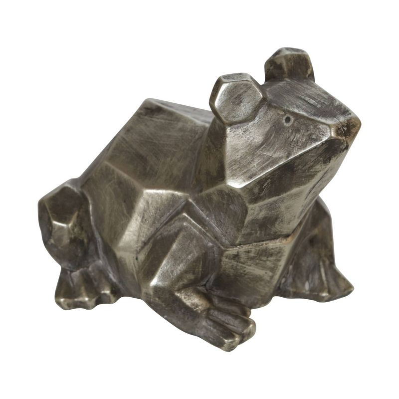 6" Polyresin Frog Figurine Silver - Sagebrook Home