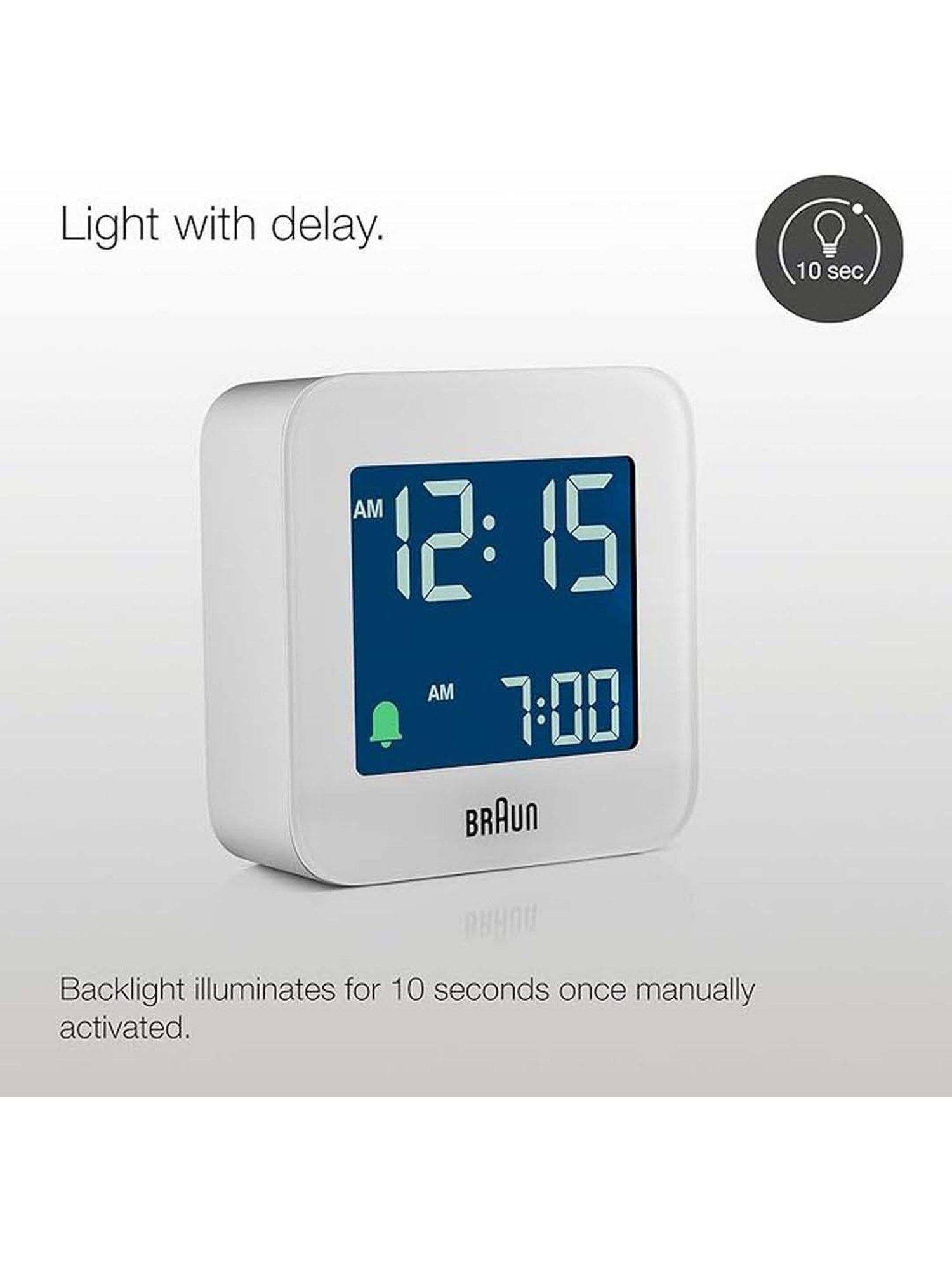 Braun Black Classic Large Analog Wall Clock With Silent Sweep Movement