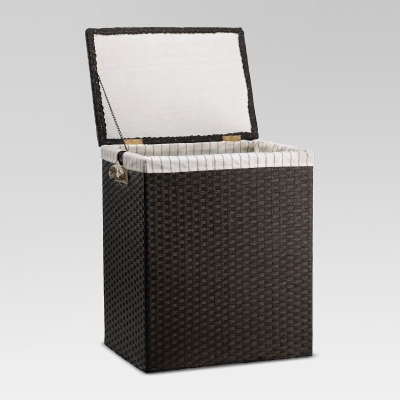 Household Essentials Rolling Laundry Hamper Storage Cart Natural/Light Ash