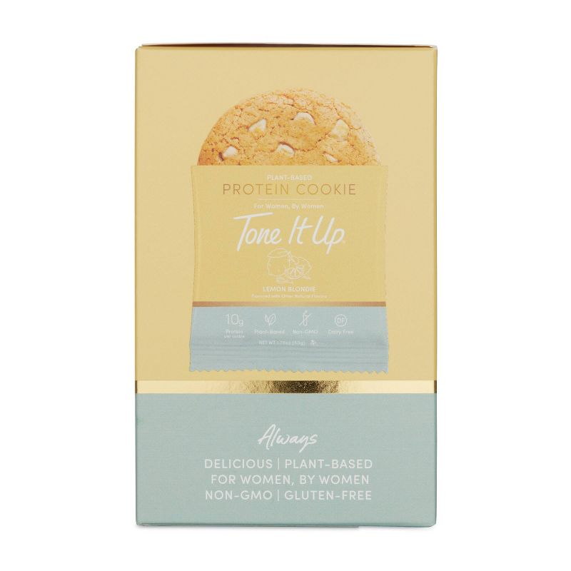 Tone It Up Plant-Based Protein Cookie - Lemon Blondie - 4ct