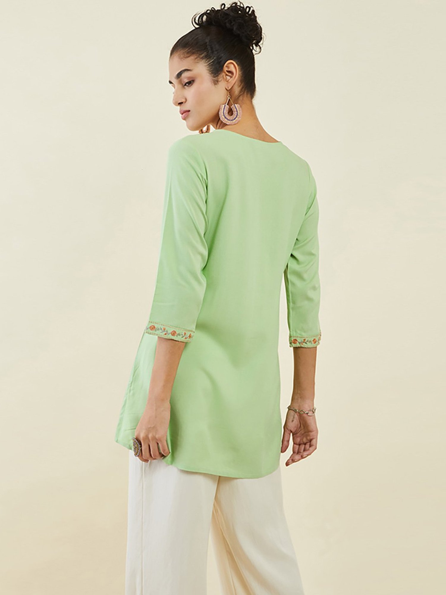 Soch Green Embroidered Tunic
