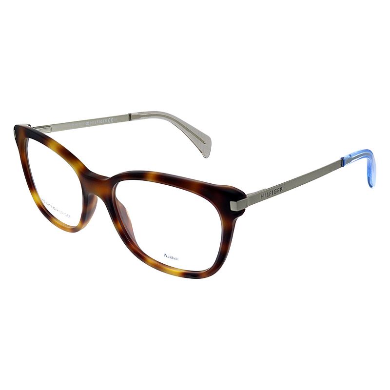 Tommy Hilfiger TH 1381 QEB Womens Square Eyeglasses Havana 53mm