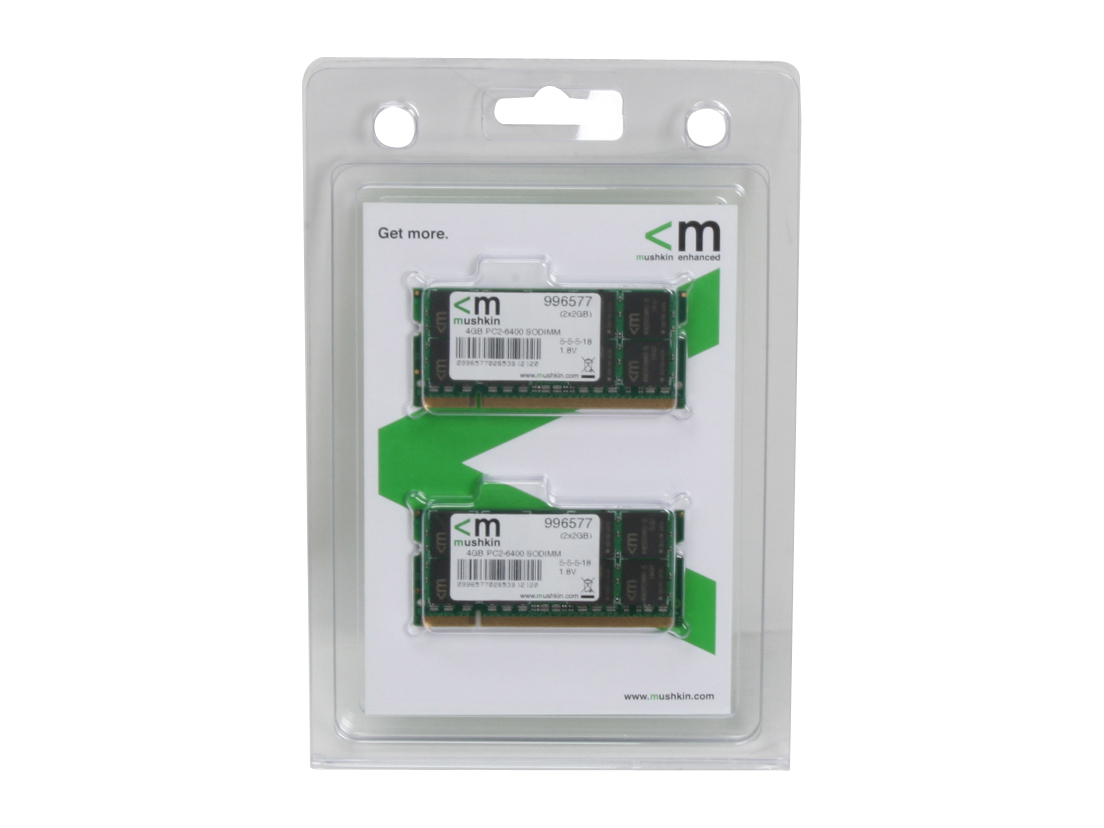 Mushkin Enhanced Essentials 2GB 200-Pin DDR2 SO-DIMM DDR2 800 (PC2 6400) Laptop Memory Model 991577
