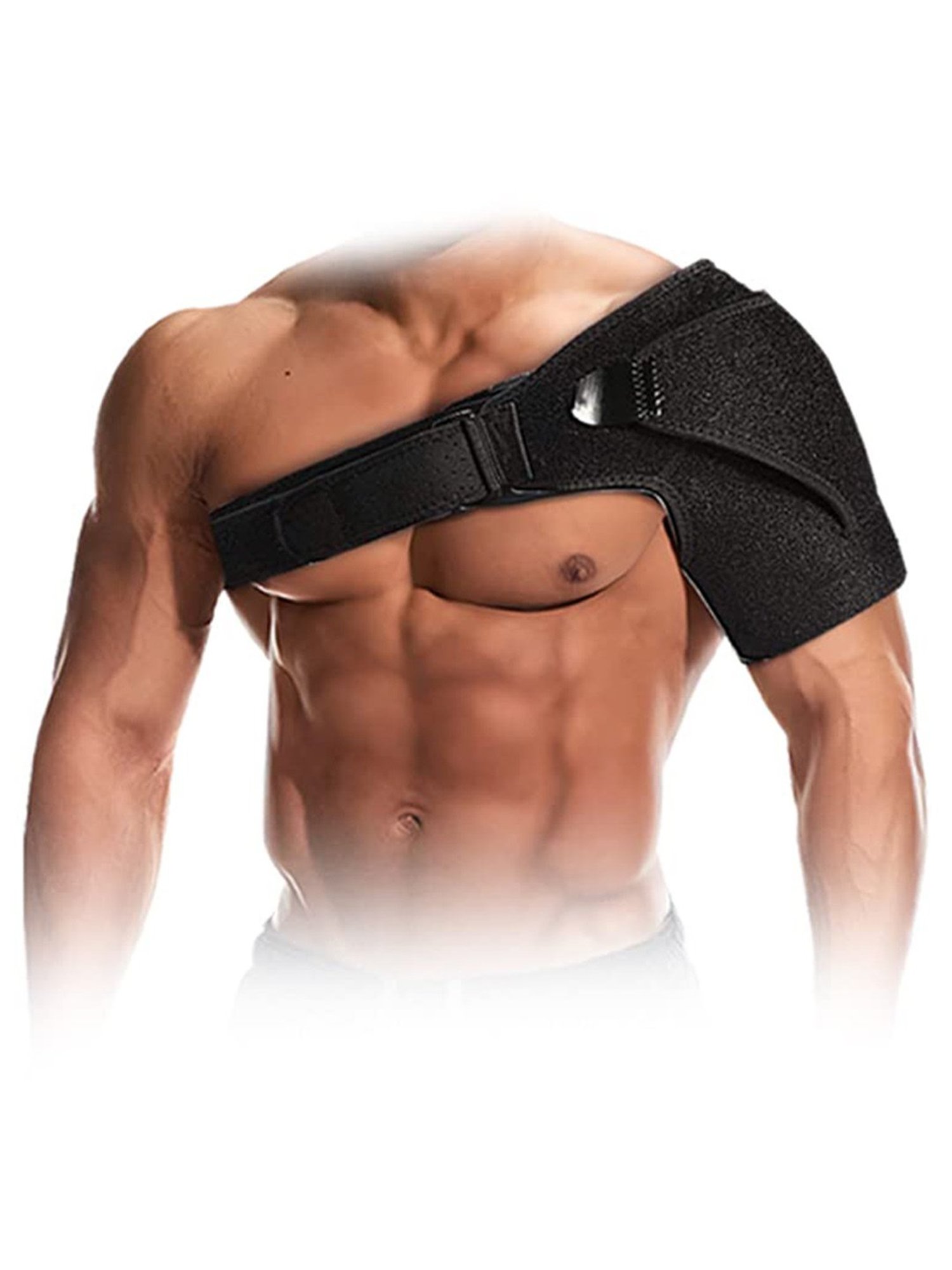 B fit Adjustable Brace for Torn Rotator Cuff (Free Size, Black)
