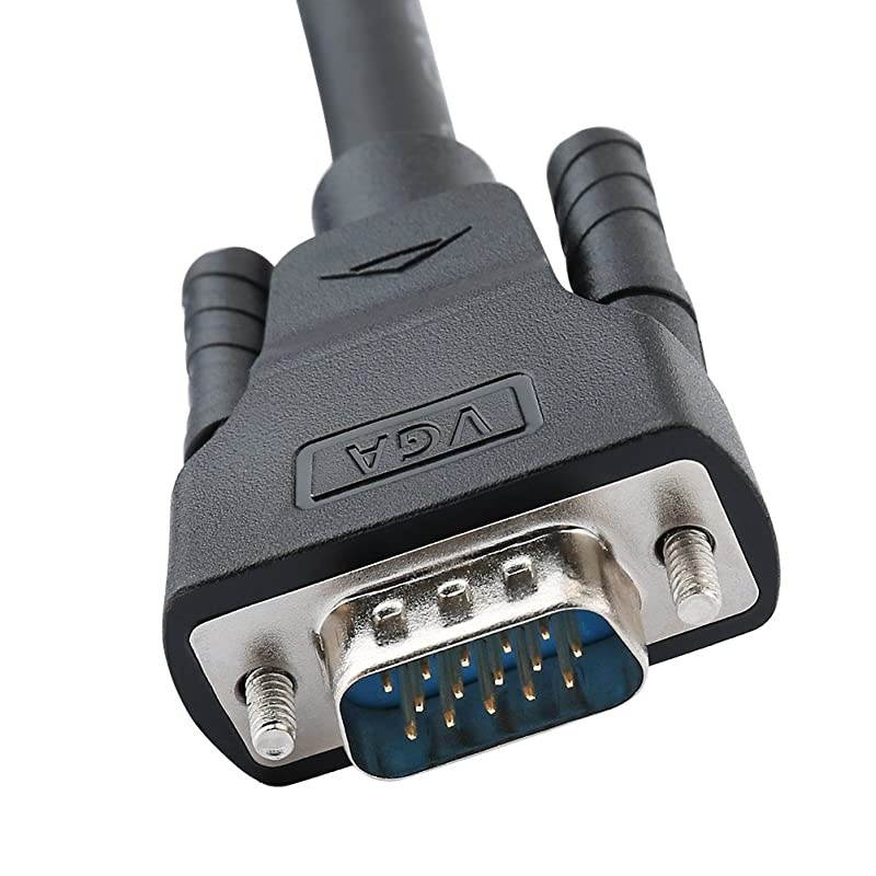 Heavy Duty 150 Feet Long VGA Cable Male to Male Computer Monitor Cord 1080p High Resolution 46m Black