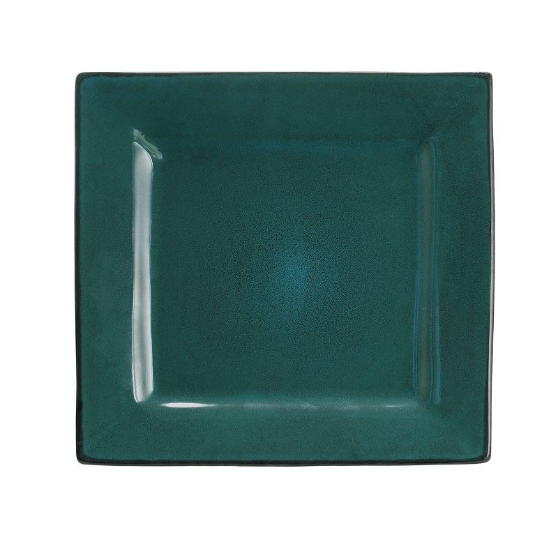 Gibson Elite 16pc Stoneware Overseas Kiesling Dinnerware Set Blue/Black