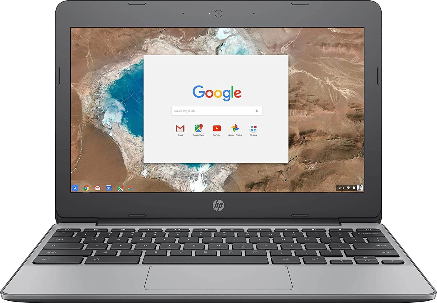 HP Chromebook 4YN77UA Laptop Computer, 1.60 GHz Intel Celeron, 4GB DDR3 RAM, 16GB SSD Hard Drive, Chrome, 11" Screen
