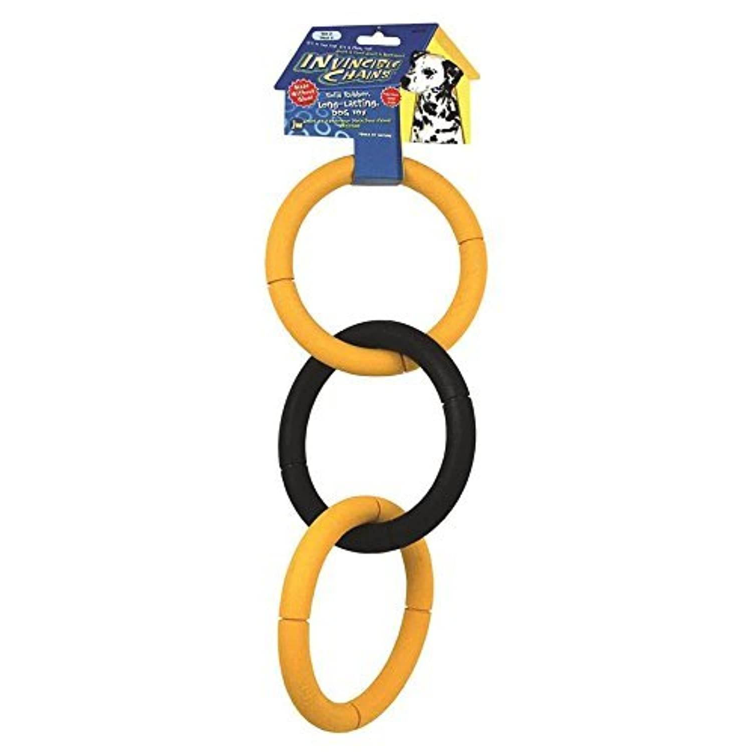 JW Pet Invincible Chains Rubber Dog Toy, Large, 2 Pack