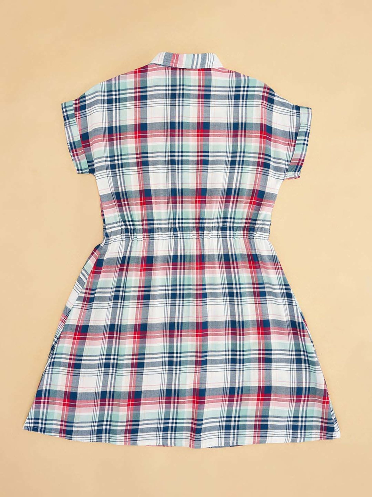 Pantaloons Junior Multicolor Cotton Chequered Dress