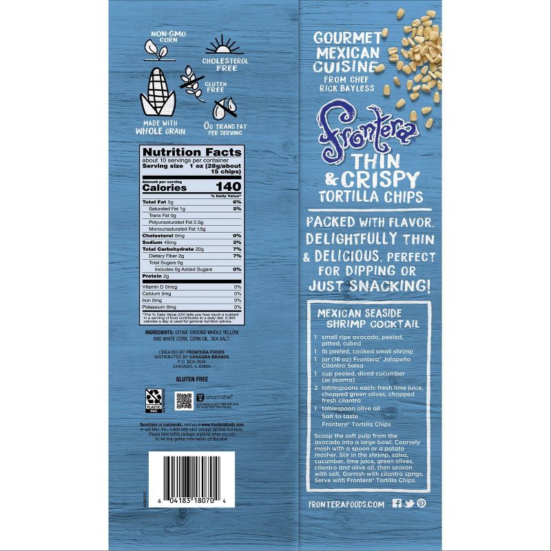 Frontera Handmade Thin Crispy Tortilla Chips - 10oz/12pk