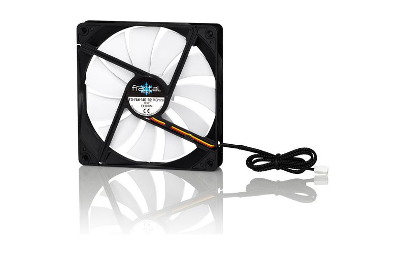 Fractal Design Silent Series R2 140mm Cooling Fan White - 1 x 140 mm - Hydraulic Bearing