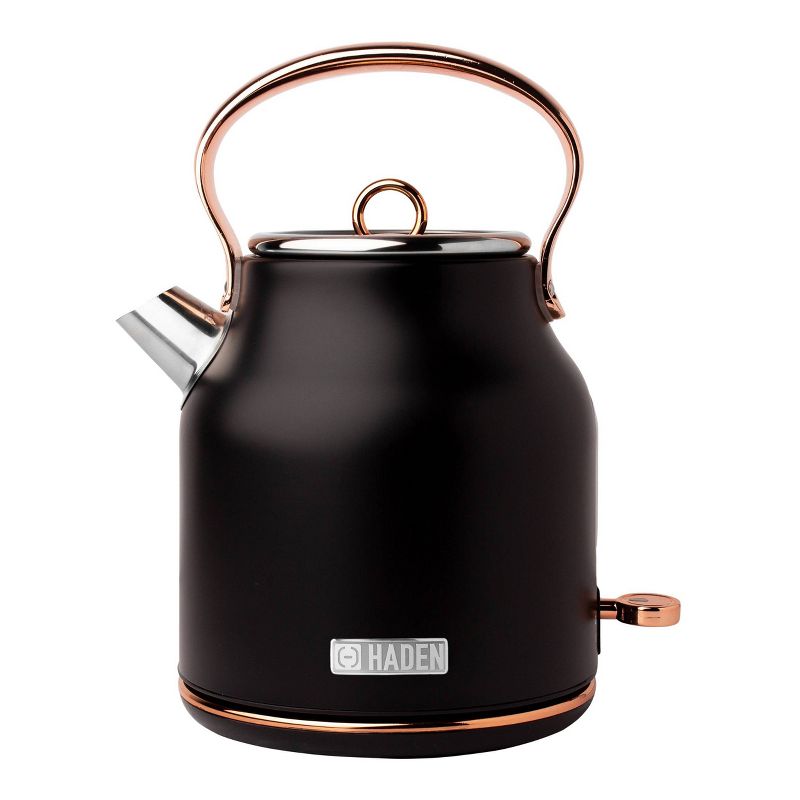 Heritage 1.7 Lt Stainless Steel Electric Kettle with Auto Shut-Off - Copper/Black