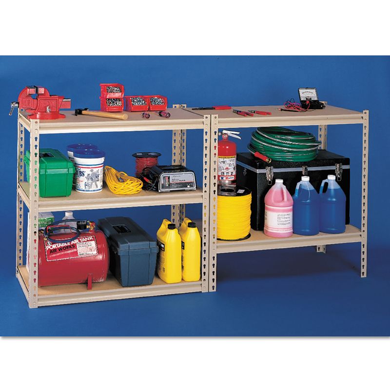 Tennsco Stur-D-Stor Shelving Five-Shelf 48w x 24d x 84h Sand LSS482484