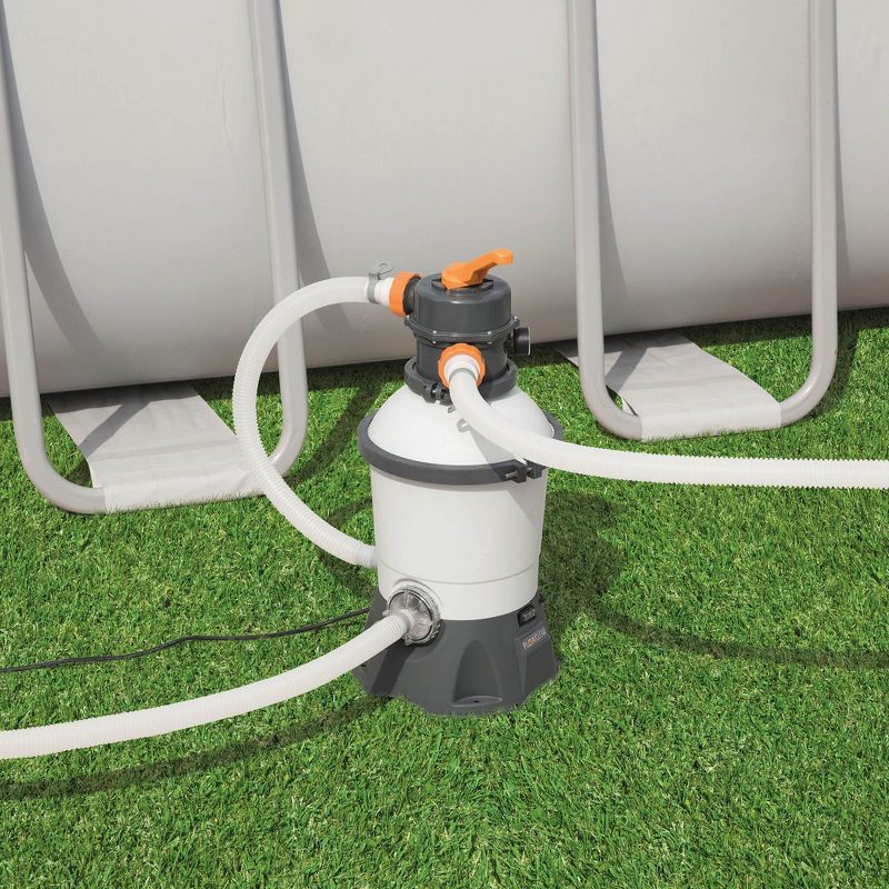 Bestway 16ft x 48in Power Steel Pro Frame Pool & Flowclear Sand Filter Pump