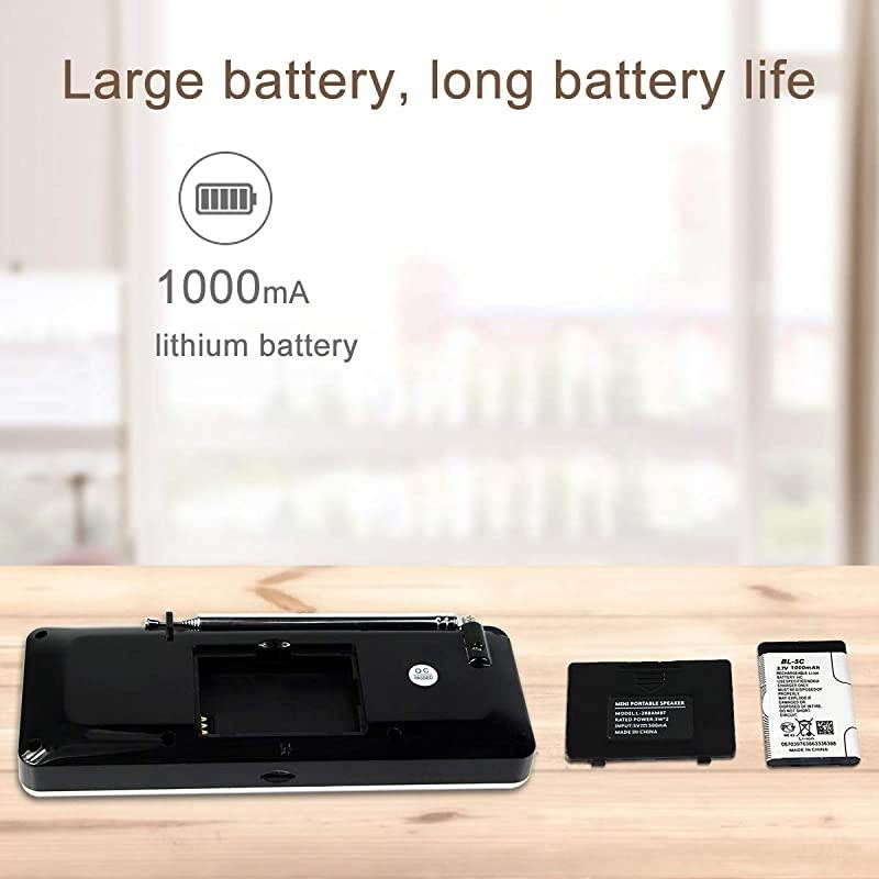 TR602 Digital Radios, Radios Portable AM FM, Stereo Rechargeable Radio Supports TF USB Port, Sleep Timer and Hand-Free for Home or Outdoor