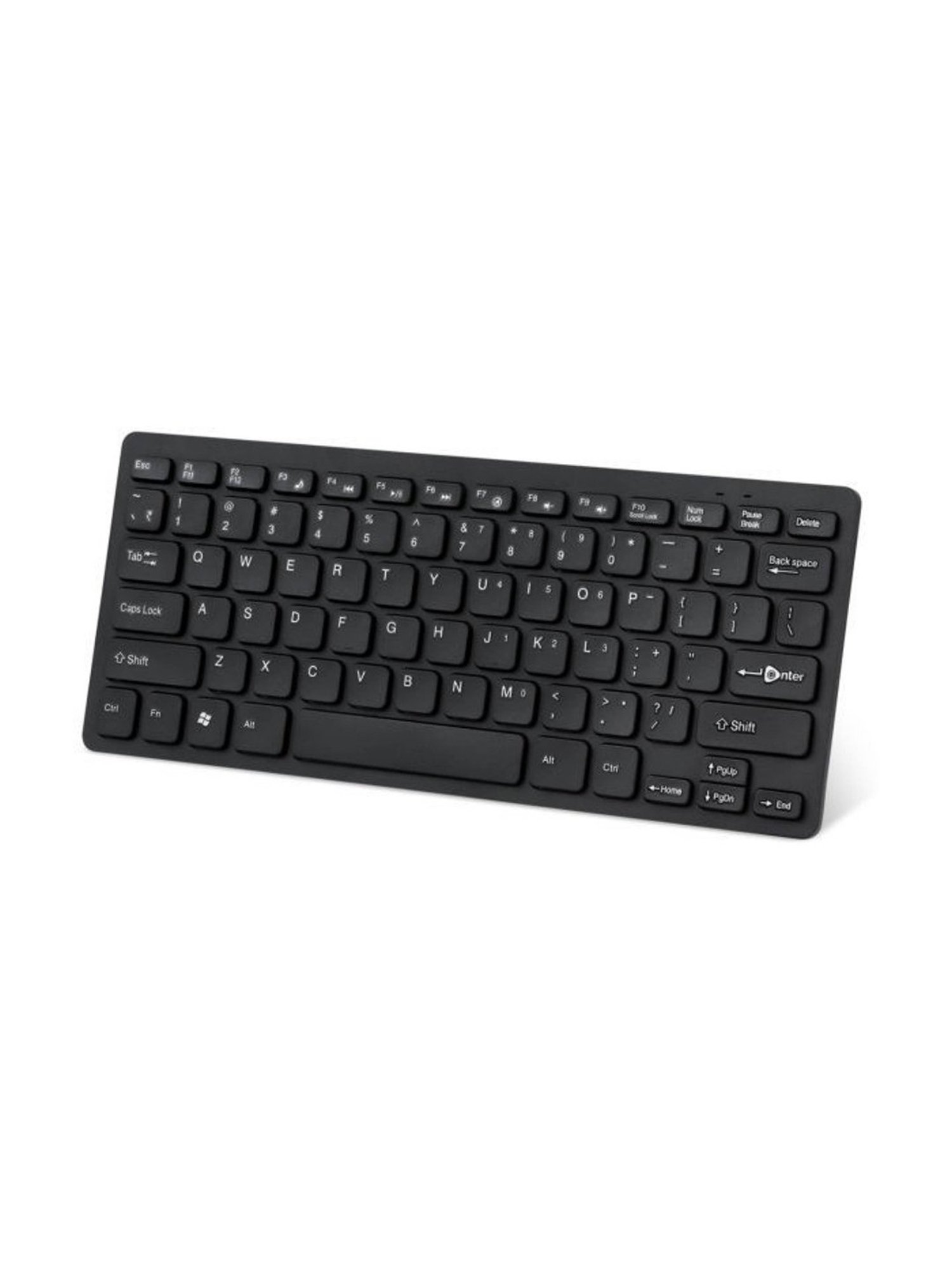 Enter USB Wired Slim Keyboard with Chocolate Keys Typist Mini (Black)