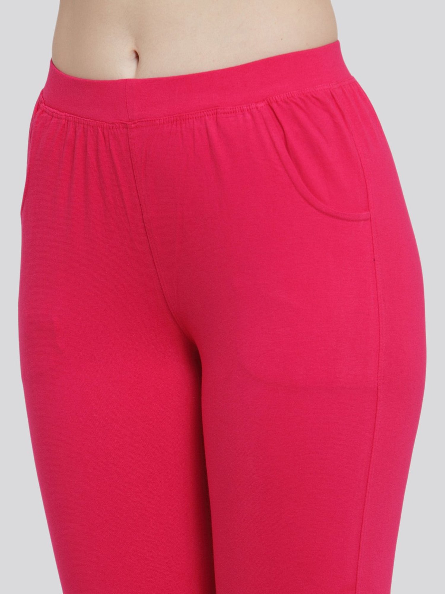 TAG 7 Magenta Cotton Leggings - Pack Of 2