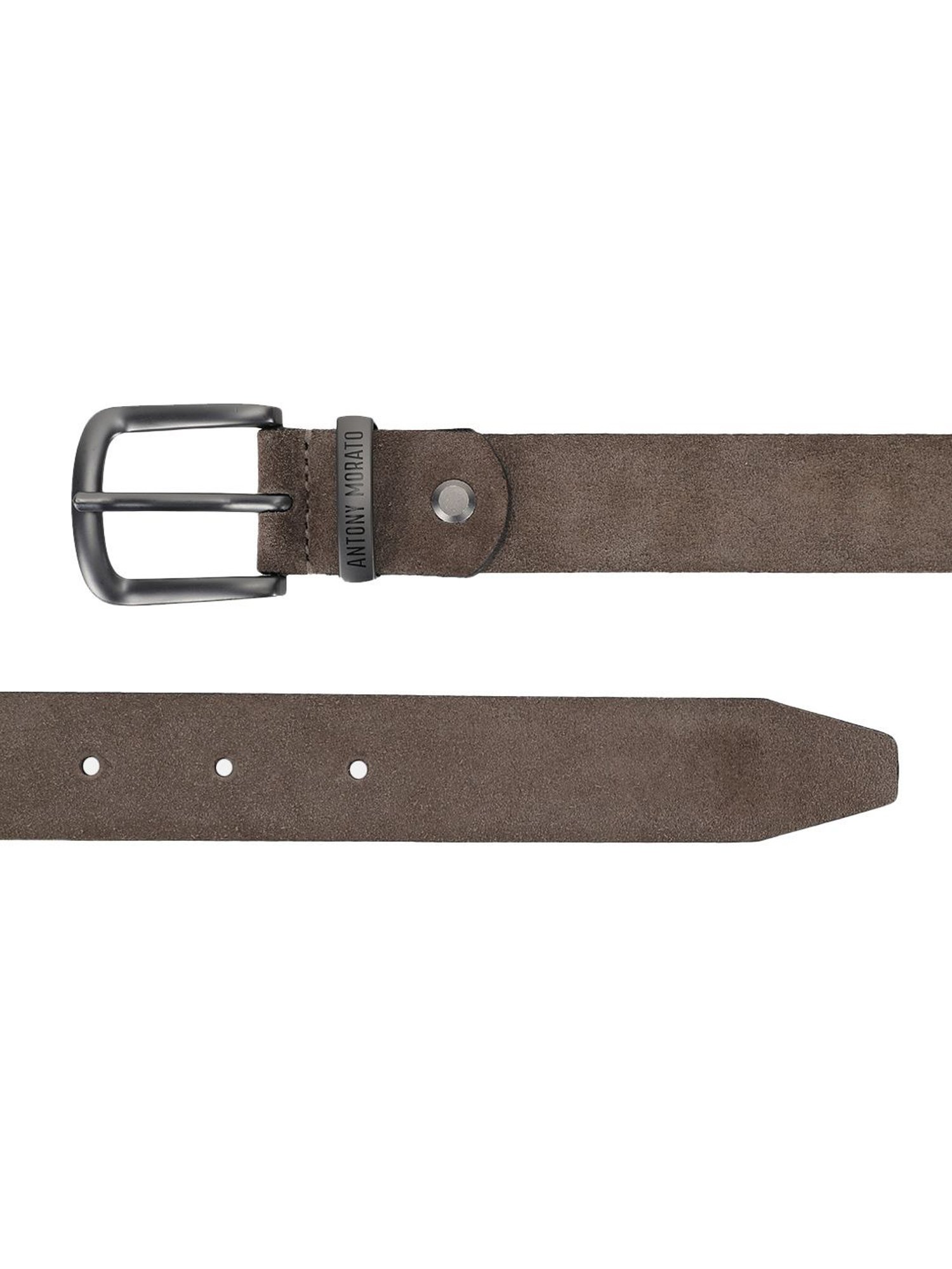 Antony Morato Beige Leather Textured Waist Belt