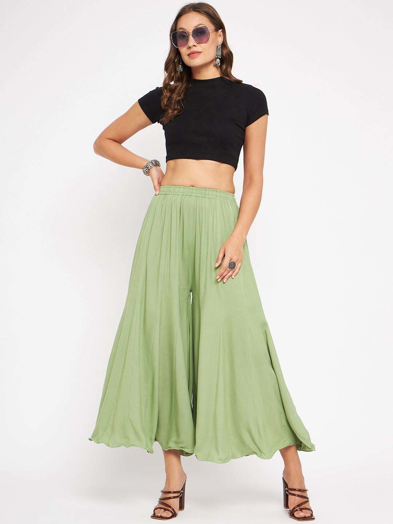 Castle Green Regular Fit Palazzos