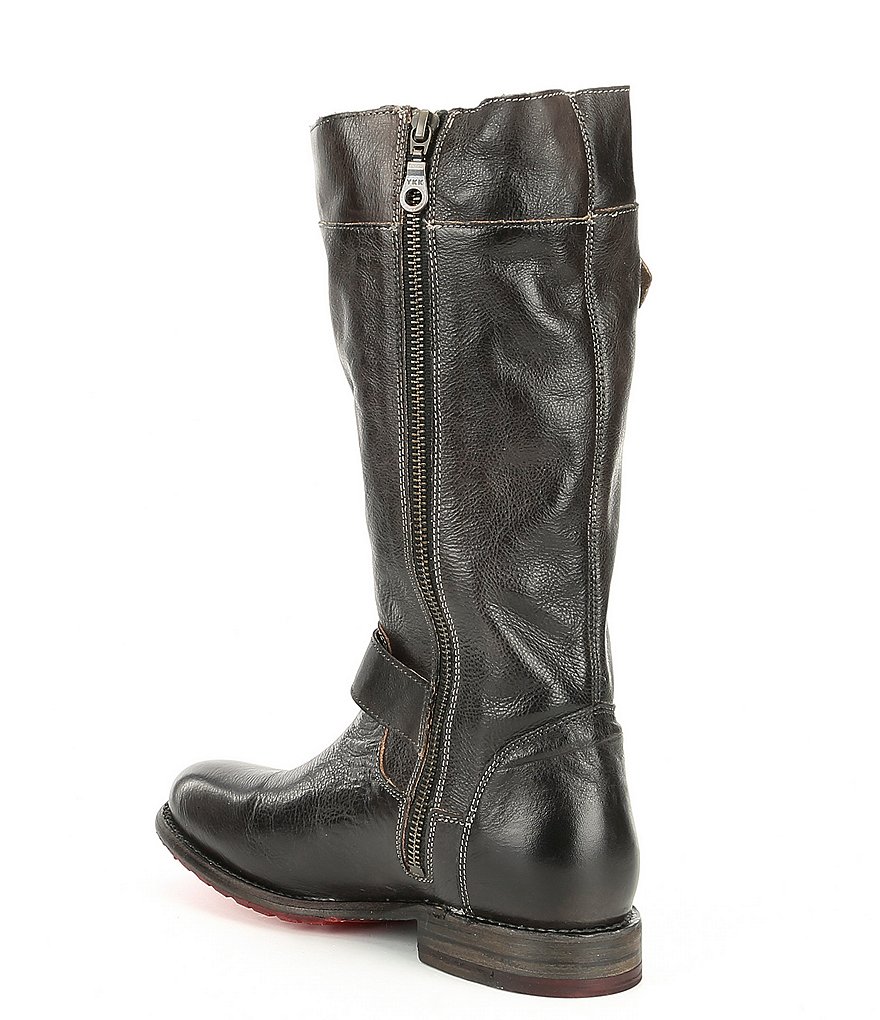 Bed Stu Gogo Lug Double Zip Strap Harness Detail Boots