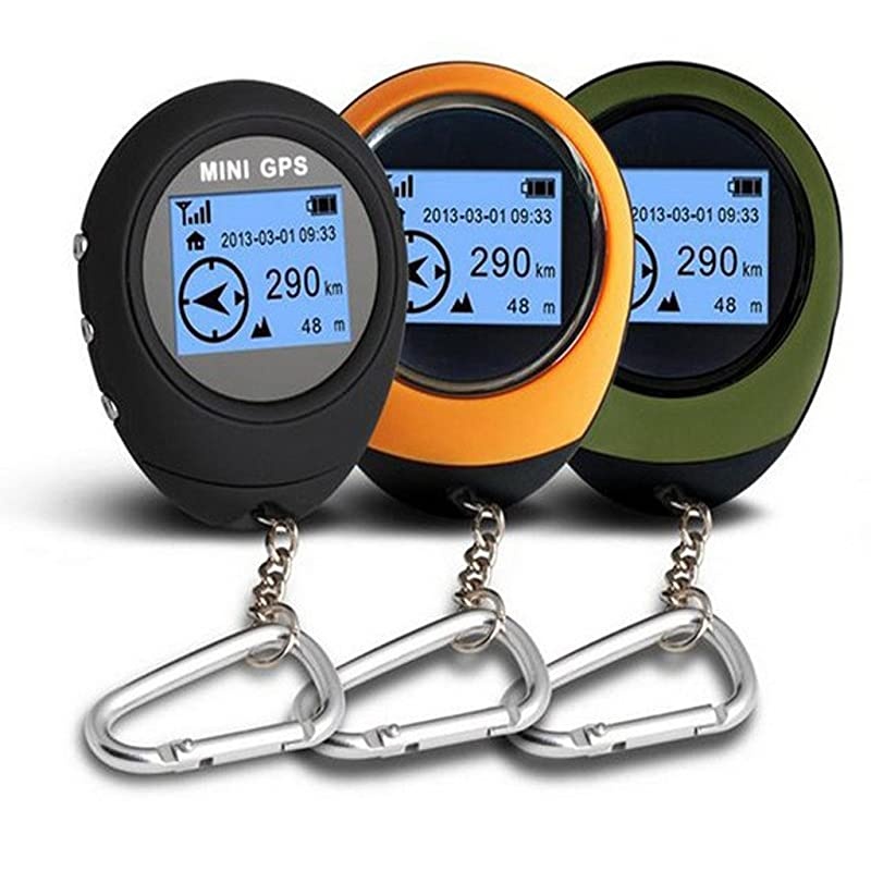 Outdoor Mini Handheld Portable GPS Navigation Location Finder Dot Matrix Display for Biking Hiking Travelling Geoaching Wild Exploration