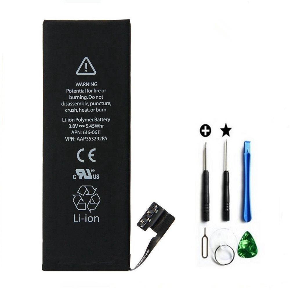 New OEM Quality Replacement for iPhone 5 Battery A1428 A1429 A1442 1440 mAh KIT +free Tools