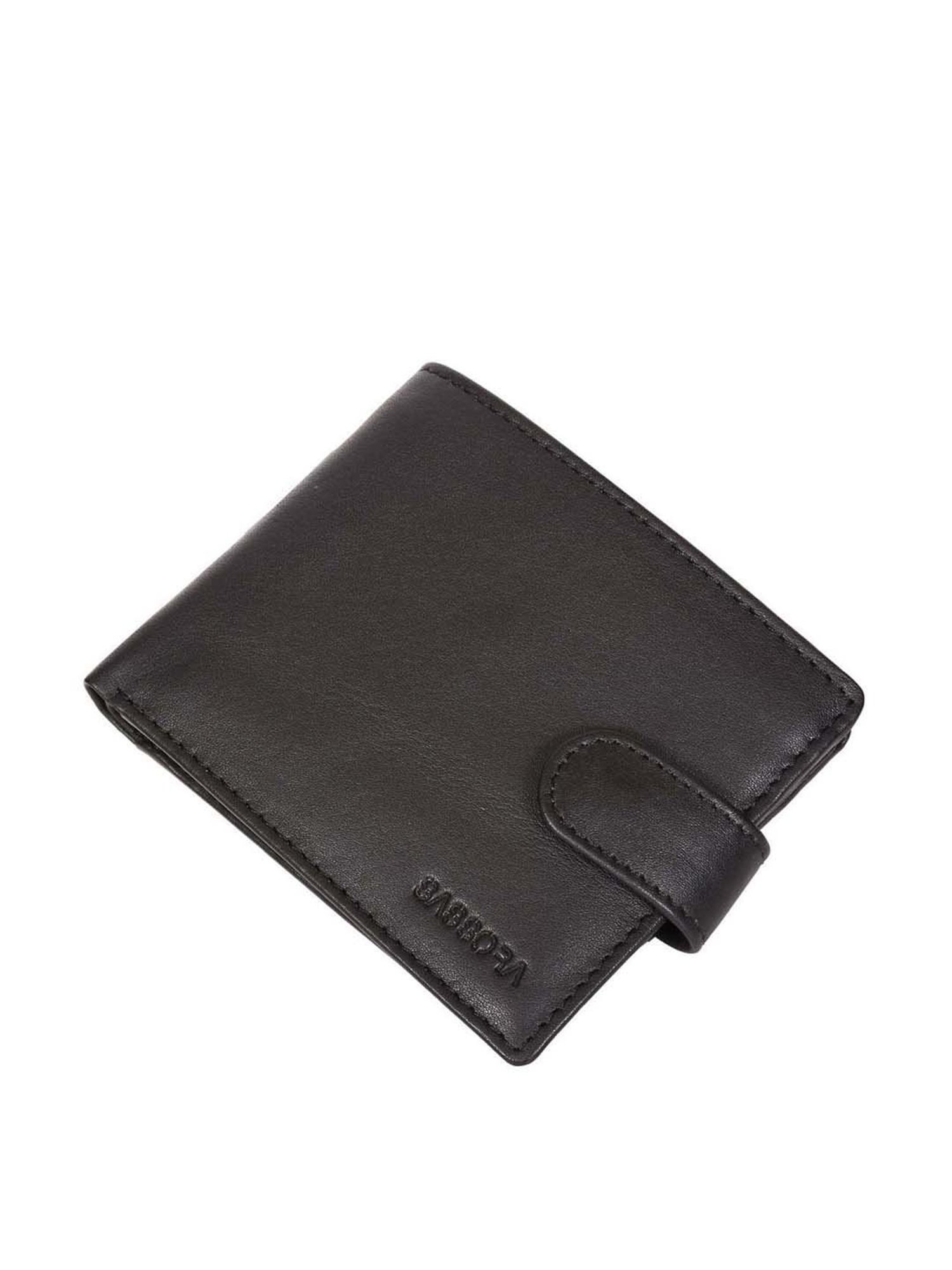 SASSORA Black Casual Leather Rfid Bi-Fold Wallet for Men