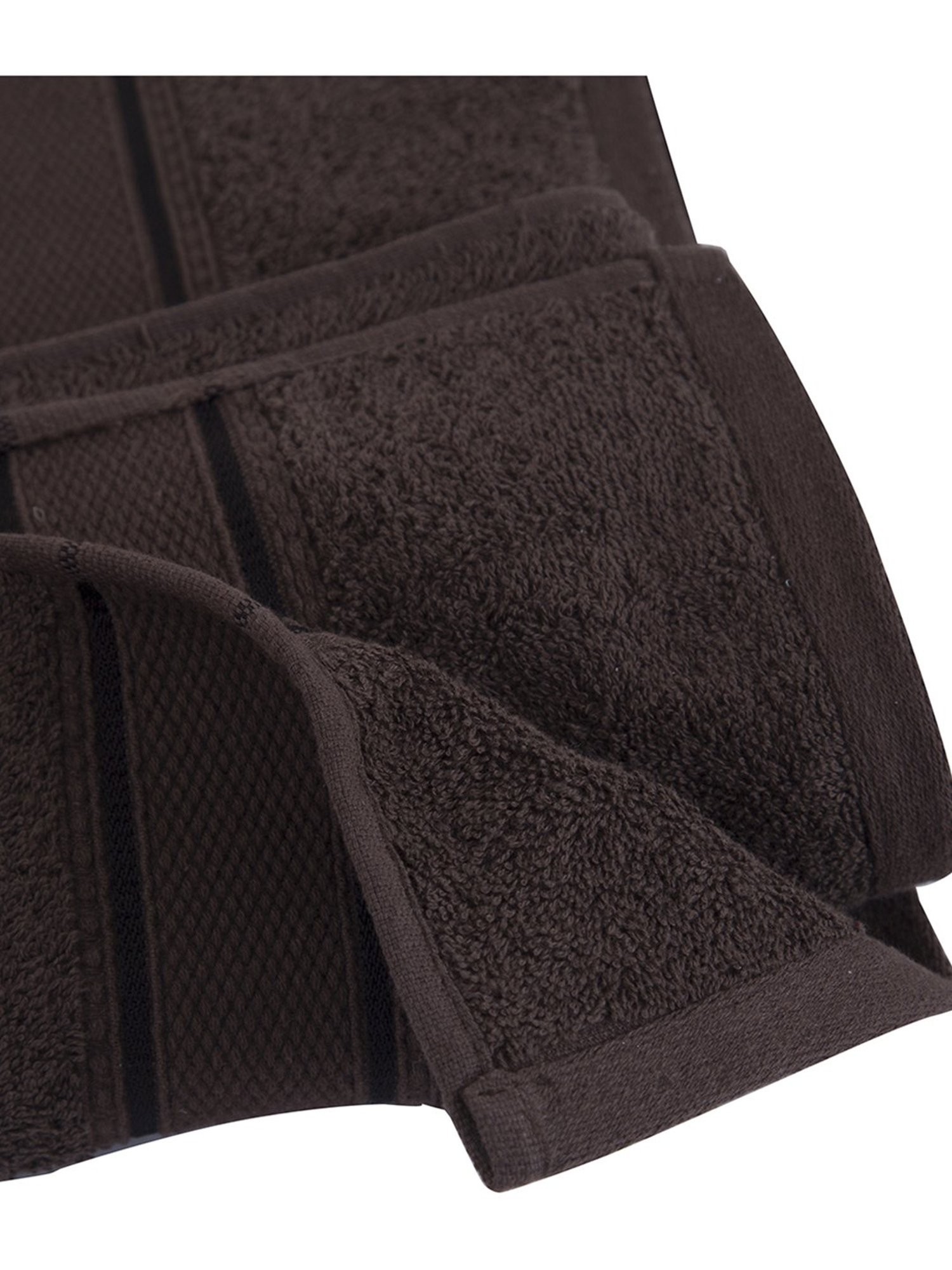 Inhouse Eddie Brown Solid 450GSM Cotton Medium Towel Set by maspar