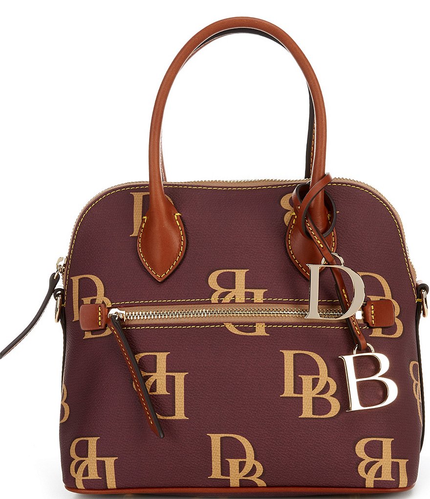 Dooney & Bourke Signature Monogrammed Collection Domed Satchel Bag