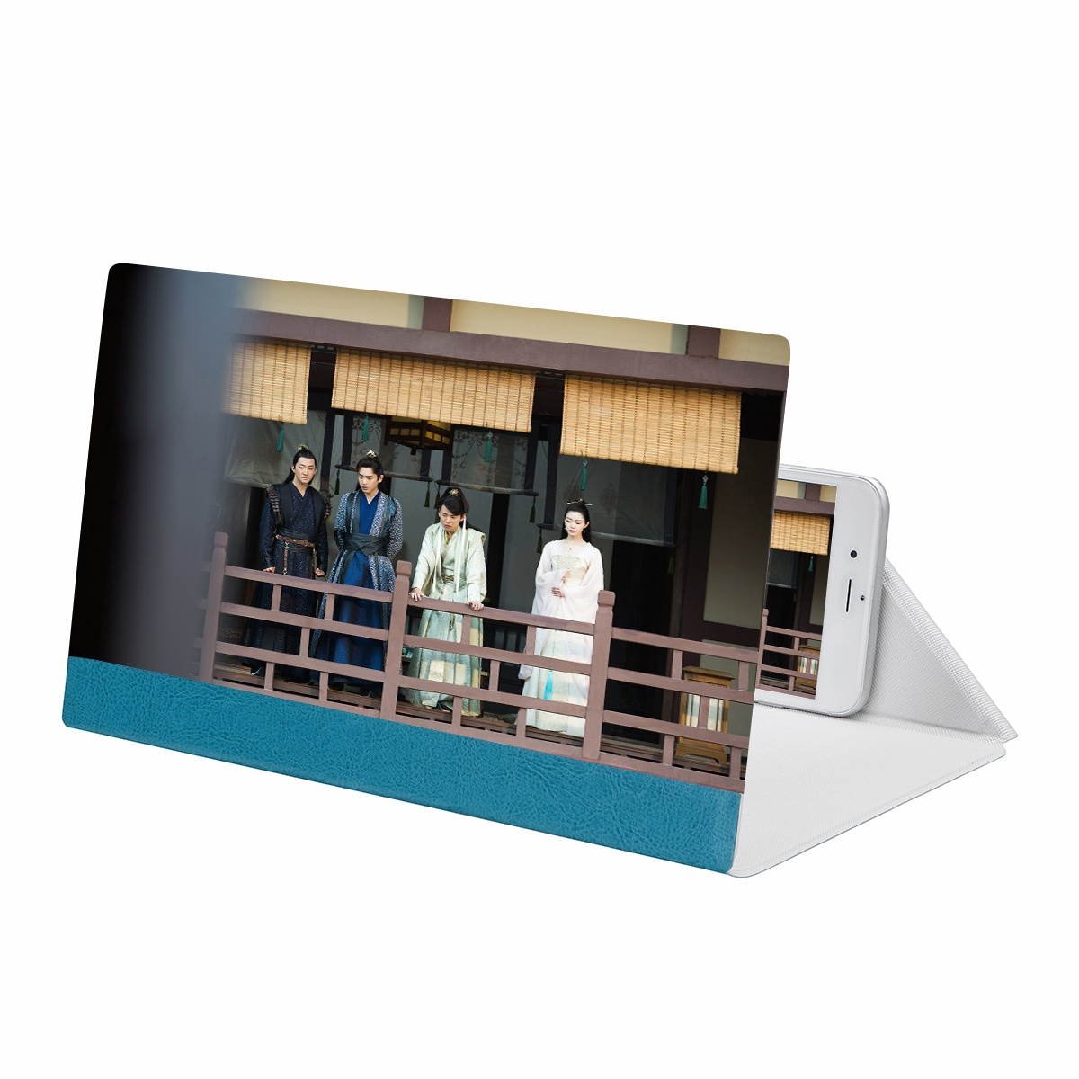 12 Inch 3D Phone Screen Magnifier Movie Video Amplifier Phone Holder for Smart Phone for iPhone for Samsung Huawei Xiaomi Blue