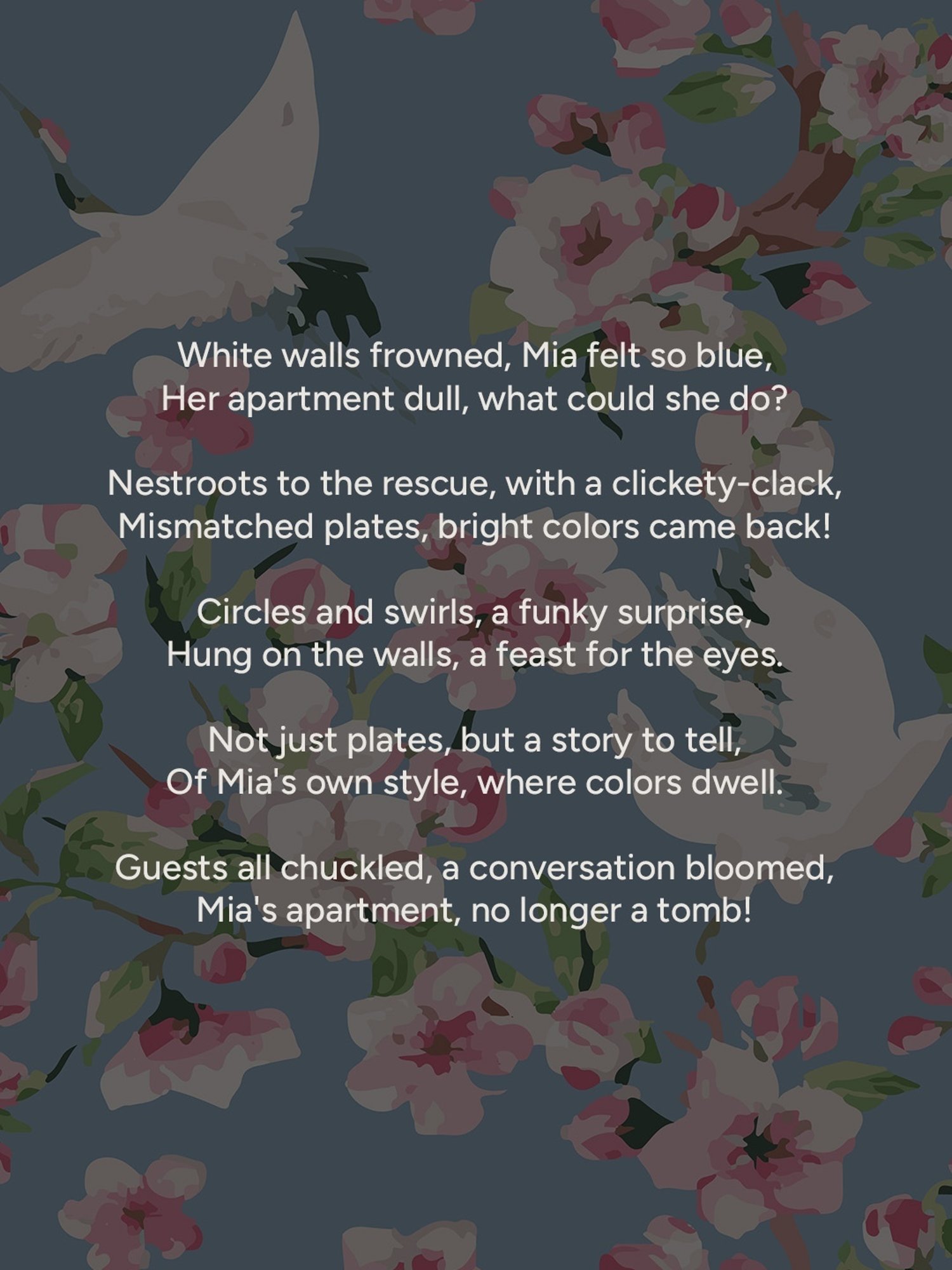 Nestroots Victorian Flora Printed Multicolor Porcelain Wall Plate