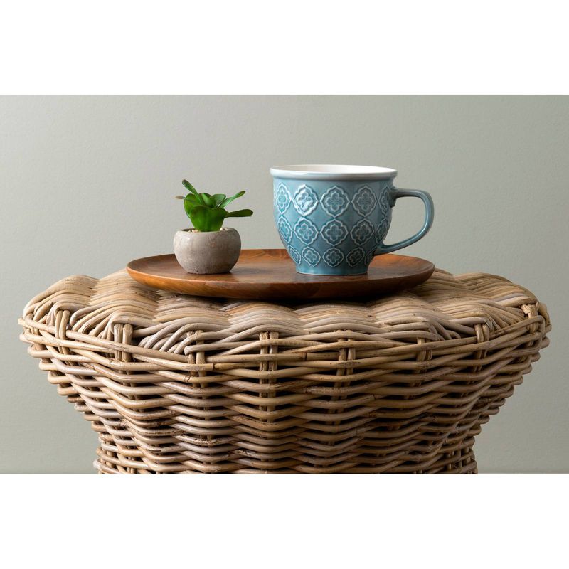 Akiman Rattan Accent Table Brown - East At Main