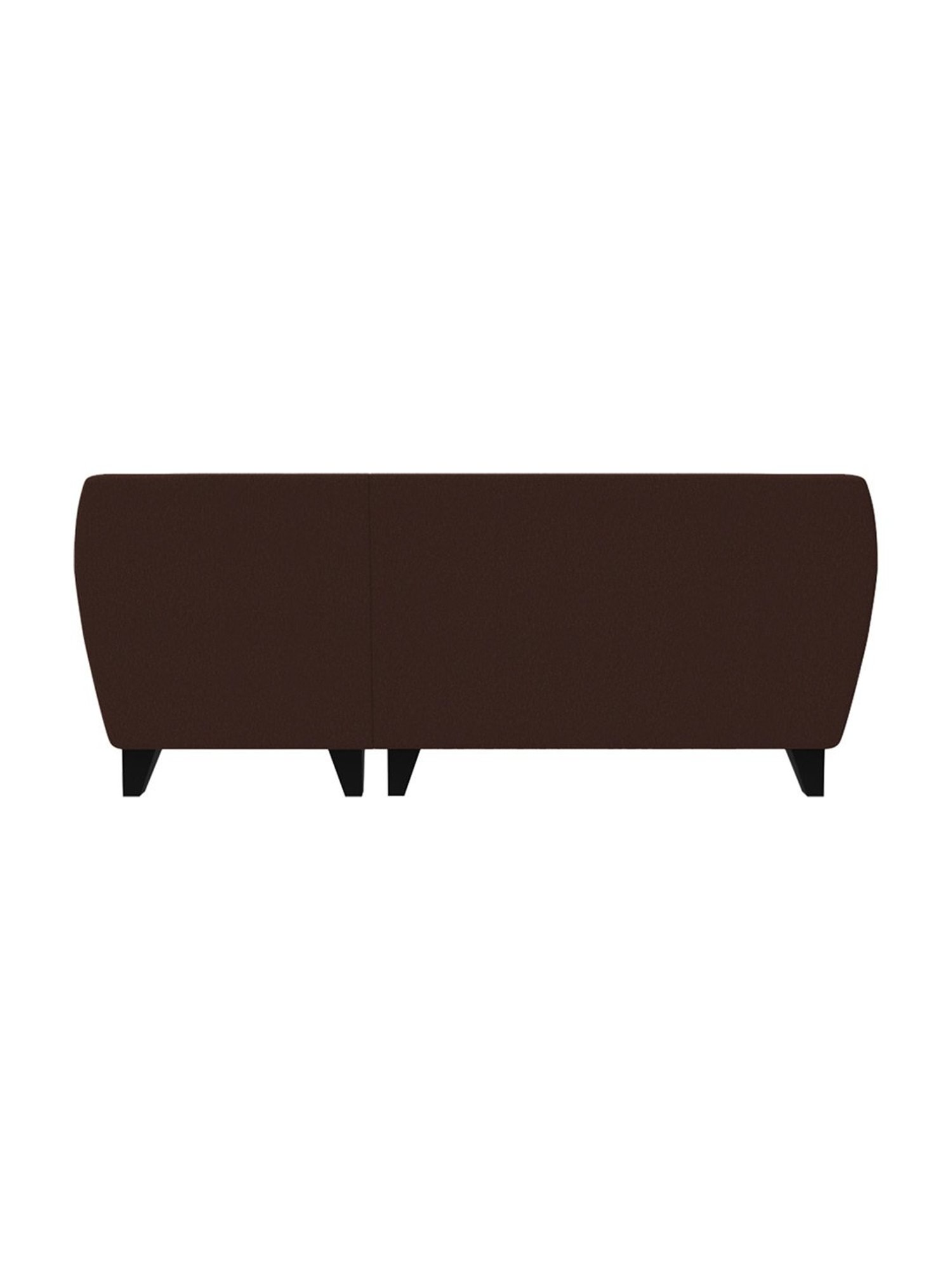 Trevi Mahogany Brown Fabric & Neem Wood 5 Seater RHS Sectional Sofa