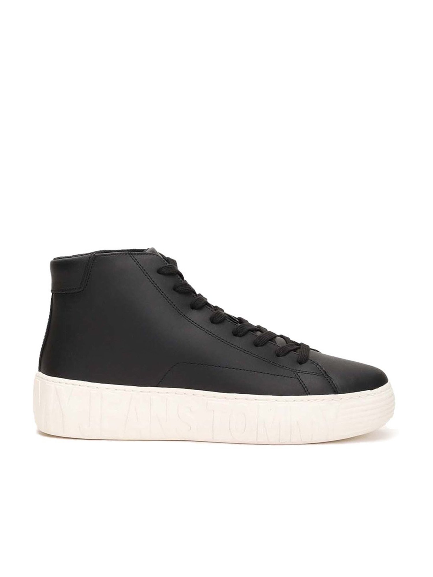 Tommy Hilfiger Men's Black Ankle High Sneakers