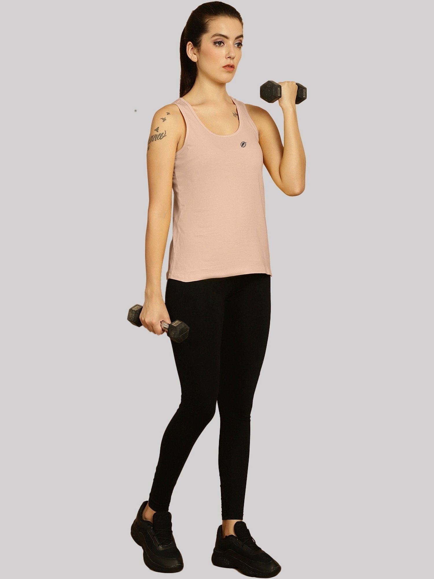 Friskers Orange & Pink Cotton Sports Tank Top - Pack Of 2