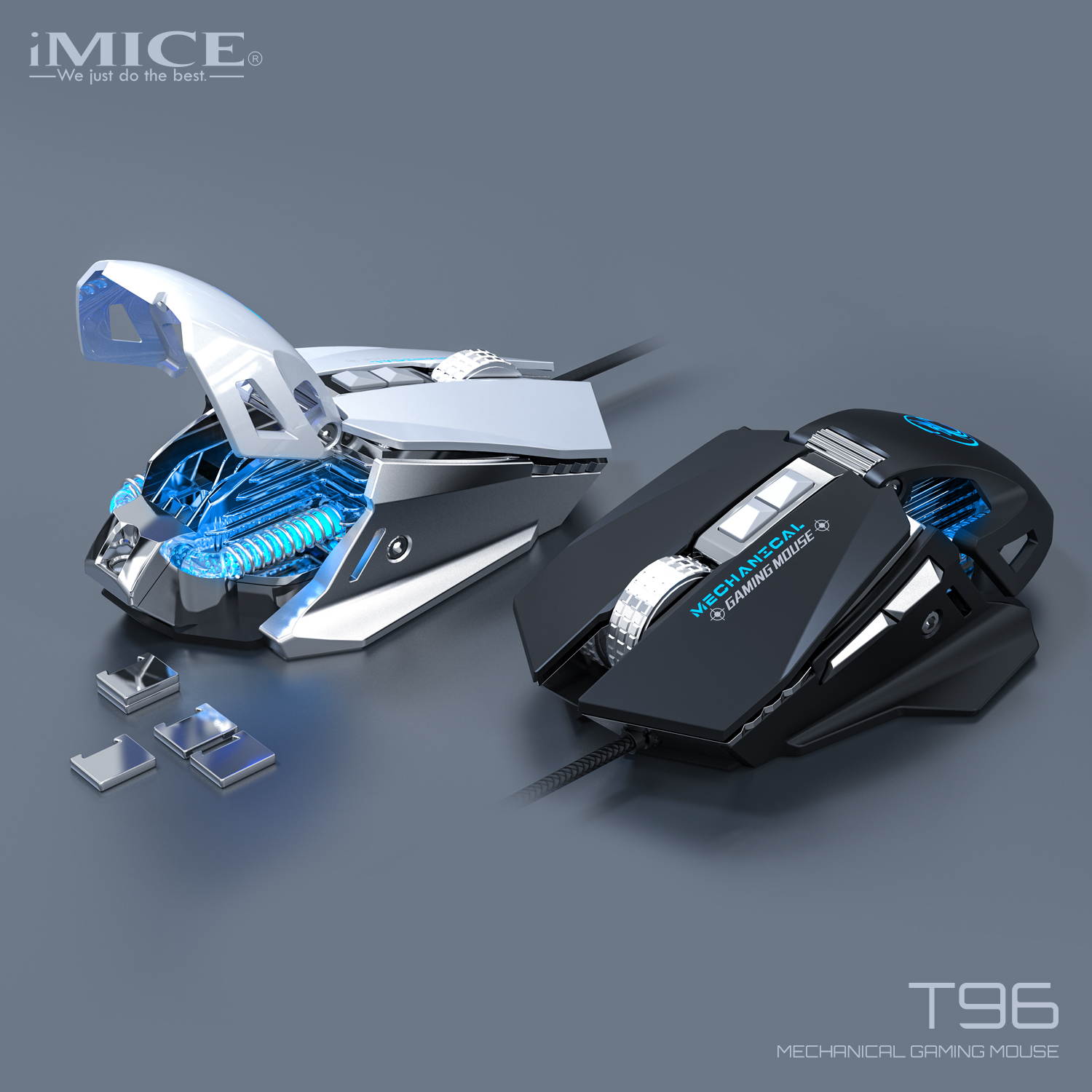 IMICE brand 2020 new 7-button 7200DPI game mouse programmable T96 mechanical mouse