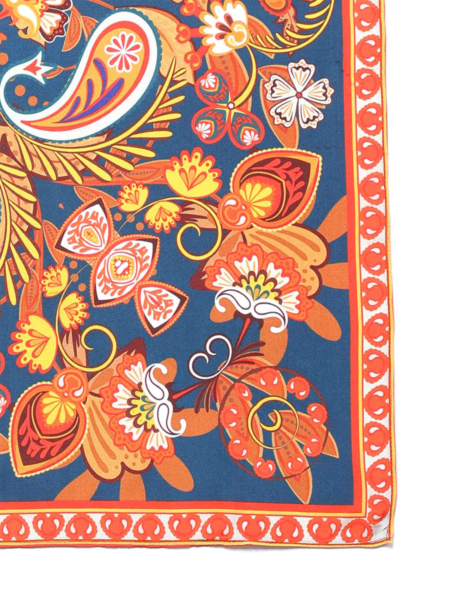 Tossido Blue Printed Scarf & Bag Scarf Set