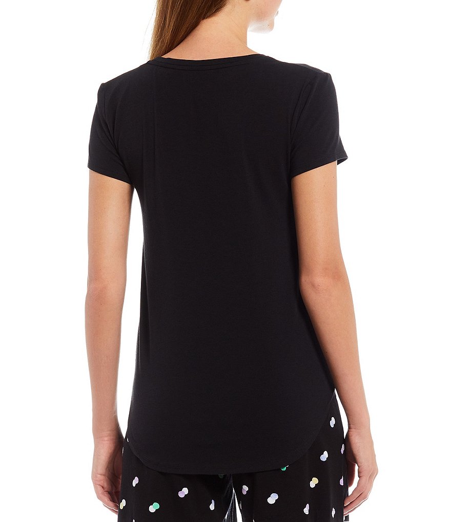 HUEtique Solid Jersey Knit Jewel Neck Tee