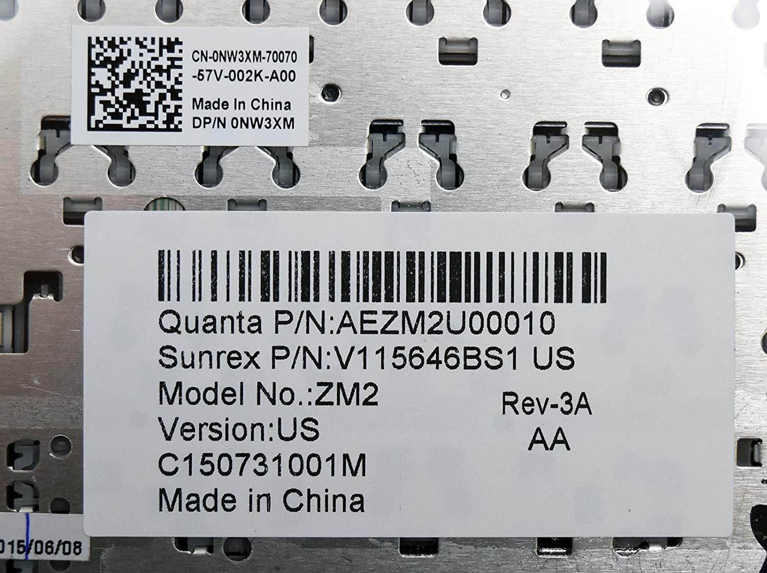 New NW3XM Genuine OEM Dell Latitude 2100 2110 2120 Keyboard 83 Black US AEZM2U00010 V115646BS1 ZM2 Laptops P165P U041P T364R N626R C150731001M 15052694