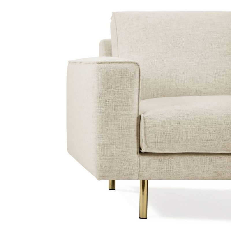 Deborah Modern Glam Sofa Alabaster White - Poly & Bark