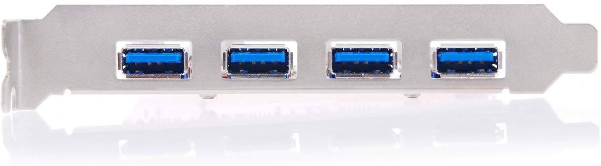 Inateck 4 Ports PCI-E to USB 3.0 Express Card Compatible Mac Pro (Early 2008 to 2012 Late Version) KT4004