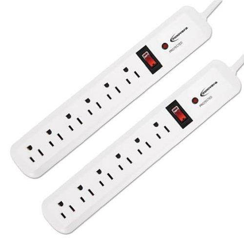 Innovera 71653 Surge Protector, 6 Outlets, 4ft Cord, 540 Joules, Pack of 2 Each