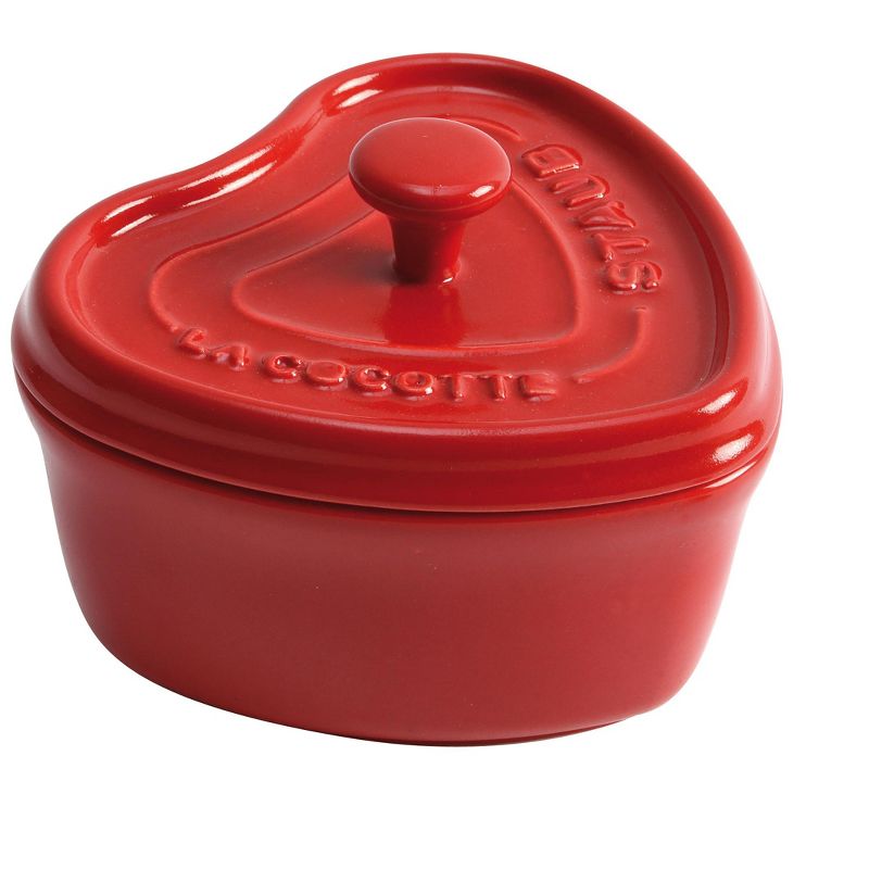 Staub Ceramic 3-pc Mini Heart Cocotte Set - Cherry