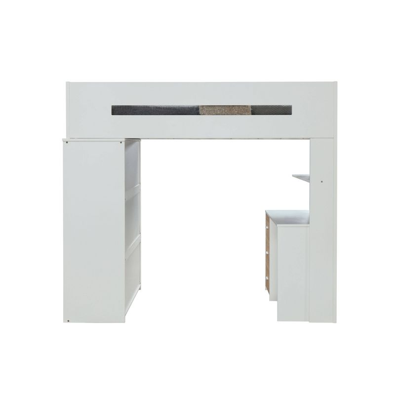 Nerice Loft Bed White/Oak - Acme Furniture