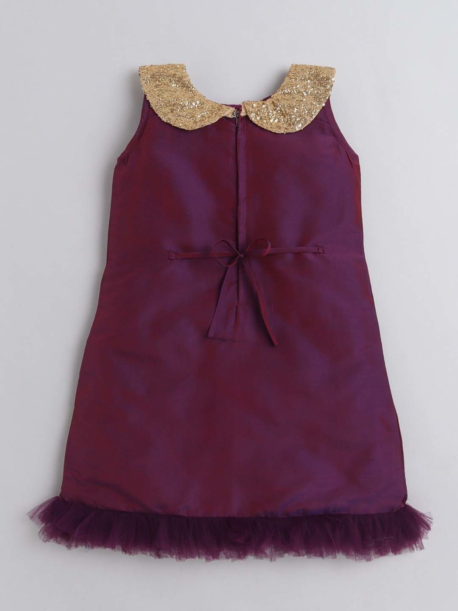The Magic Wand Kids Wine Embellished Dress