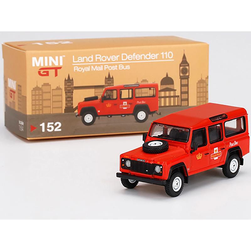 Land Rover Defender 110 (RHD) "Royal Mail" Post Bus Orange Ltd Ed 2400 pcs 1/64 Diecast Model Car by True Scale Miniatures