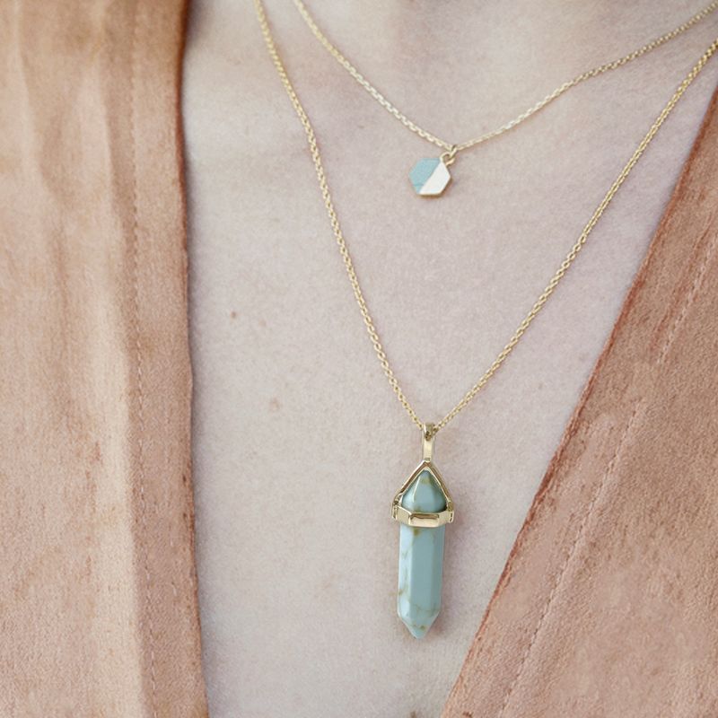 Women's Zirconite Necklace with 1mm Cubic Zirconia Triangle in Sterling Silver - Rhodium