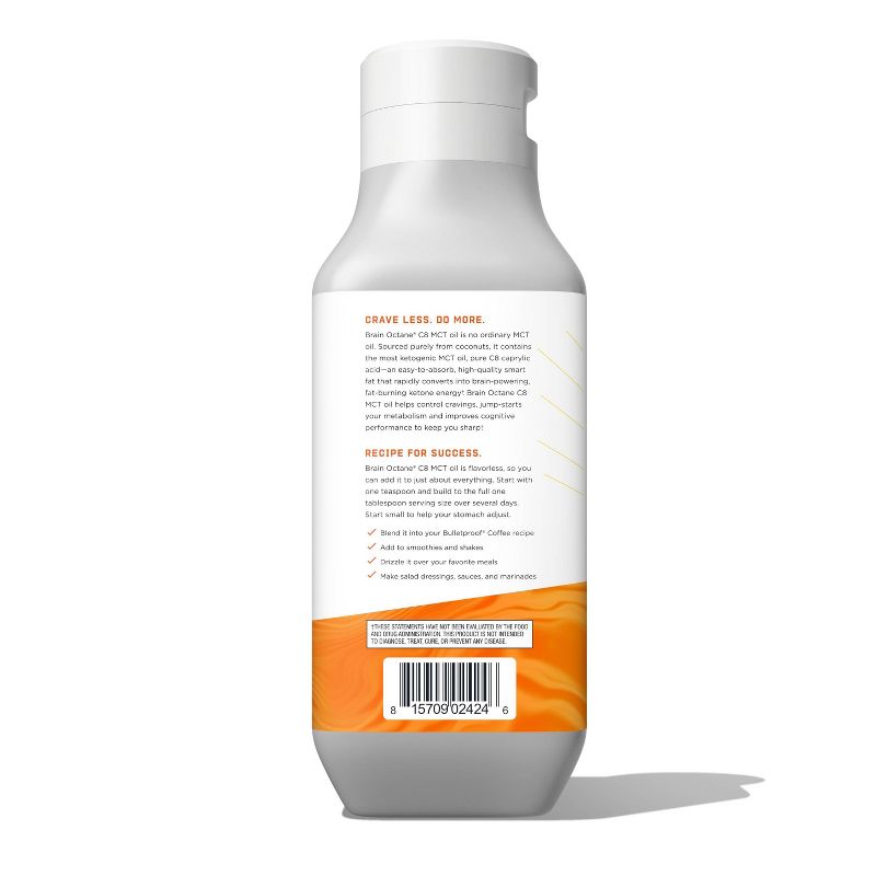 Bulletproof Brain Octane C8 MCT Oil Dietary Supplement - 14 fl oz