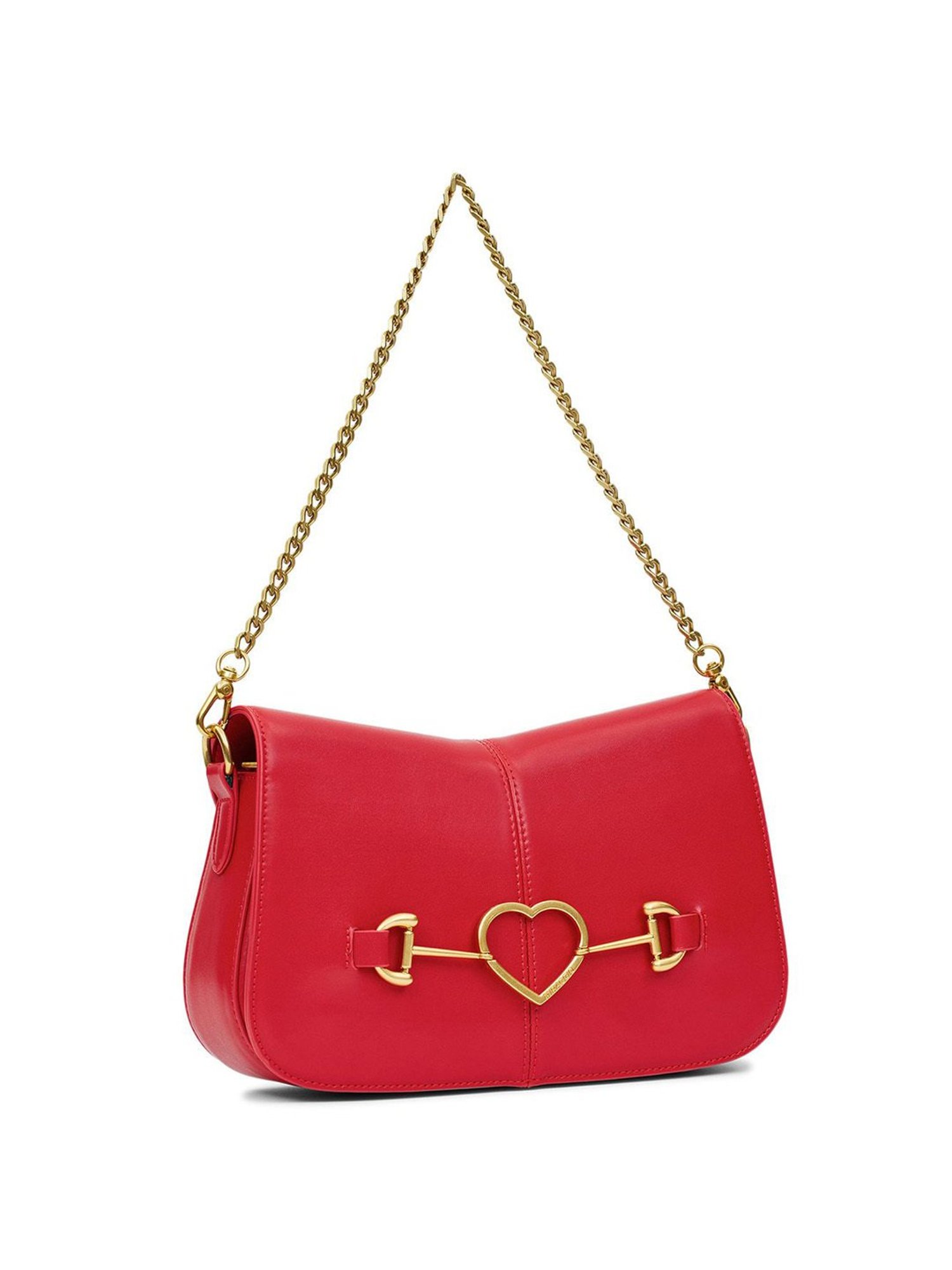 Miraggio Date Red Faux Leather Solid Shoulder Handbag
