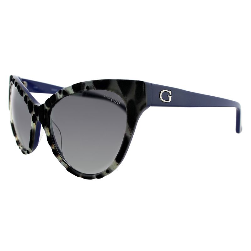 Guess  92B Womens Cat-Eye Sunglasses Black Pearl 56mm
